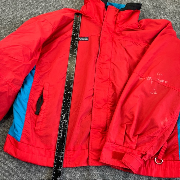 Columbia Vintage Bugaboo Outer Layer Jacket Men's M Red blue skiing Full Zip - Picture 3 of 11